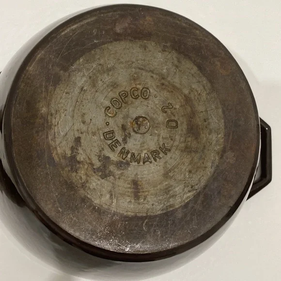 Vintage Copco D2 Dutch Oven Enameled Cast Iron Pot with Lid /  Denmark - Picture 8 of 9